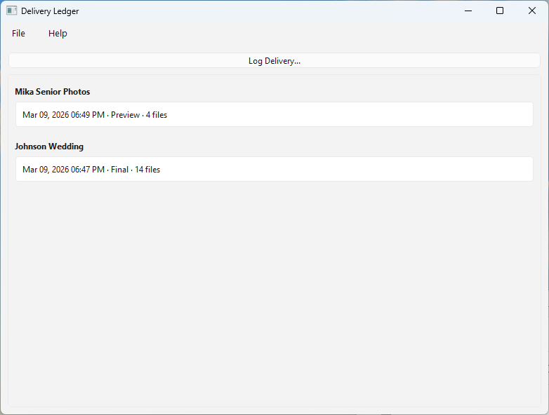 DeliverLedger app screenshot